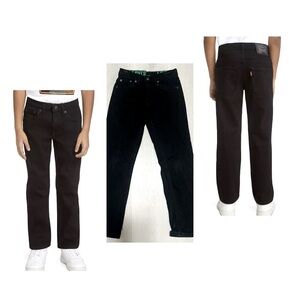 Levi’s 511 Slim Fit Eco Performance Boys Black Jeans Size 7 X Regular Adj Waist